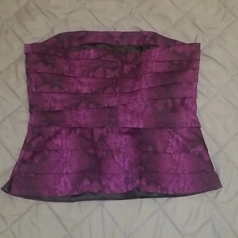 E35 WHITE HOUSE/BLK MARKET: SIZE 6 WOMEN TOP PURPLE - Picture 2 of 3